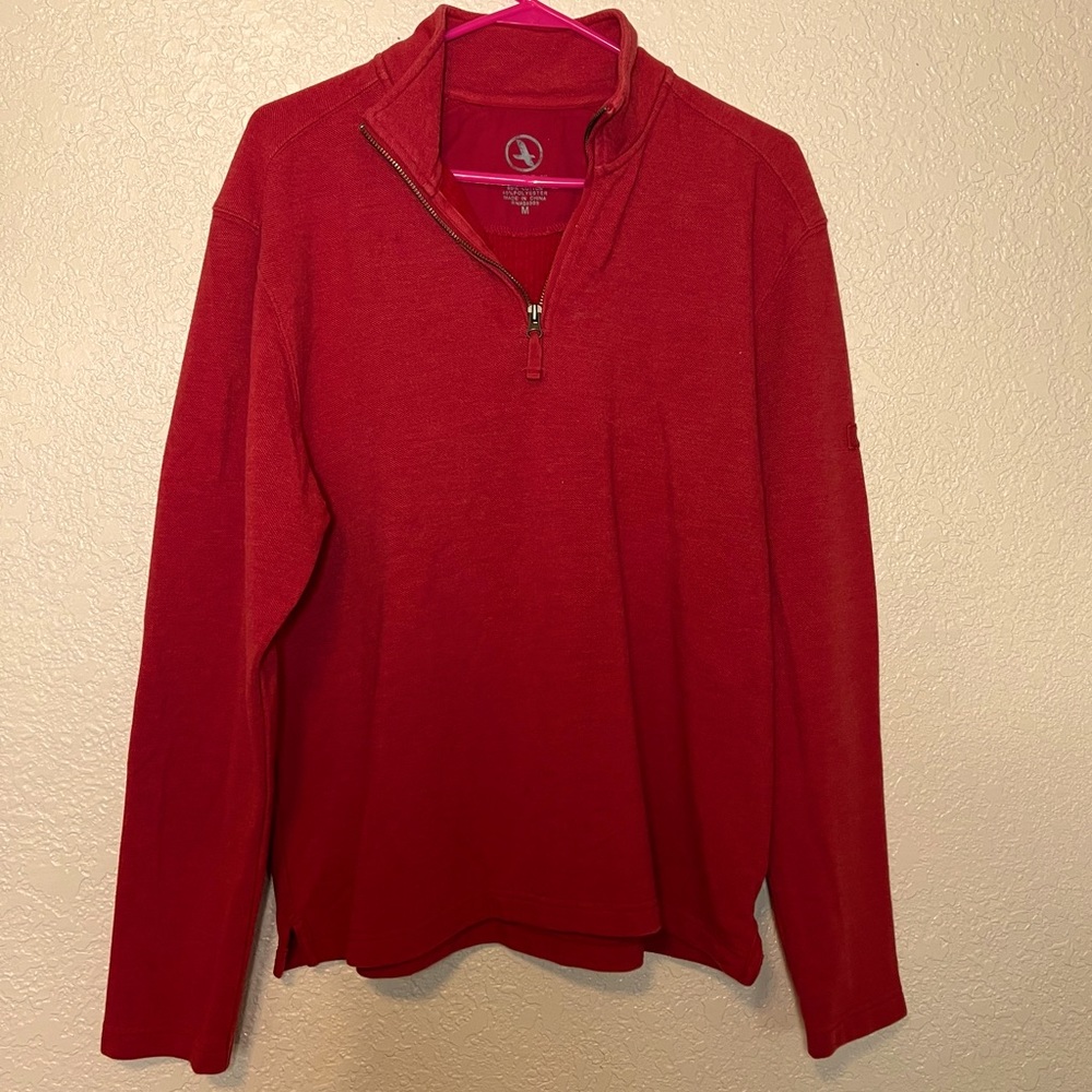 AIGLE Red Sweater with Elbow Patches - Size Medium